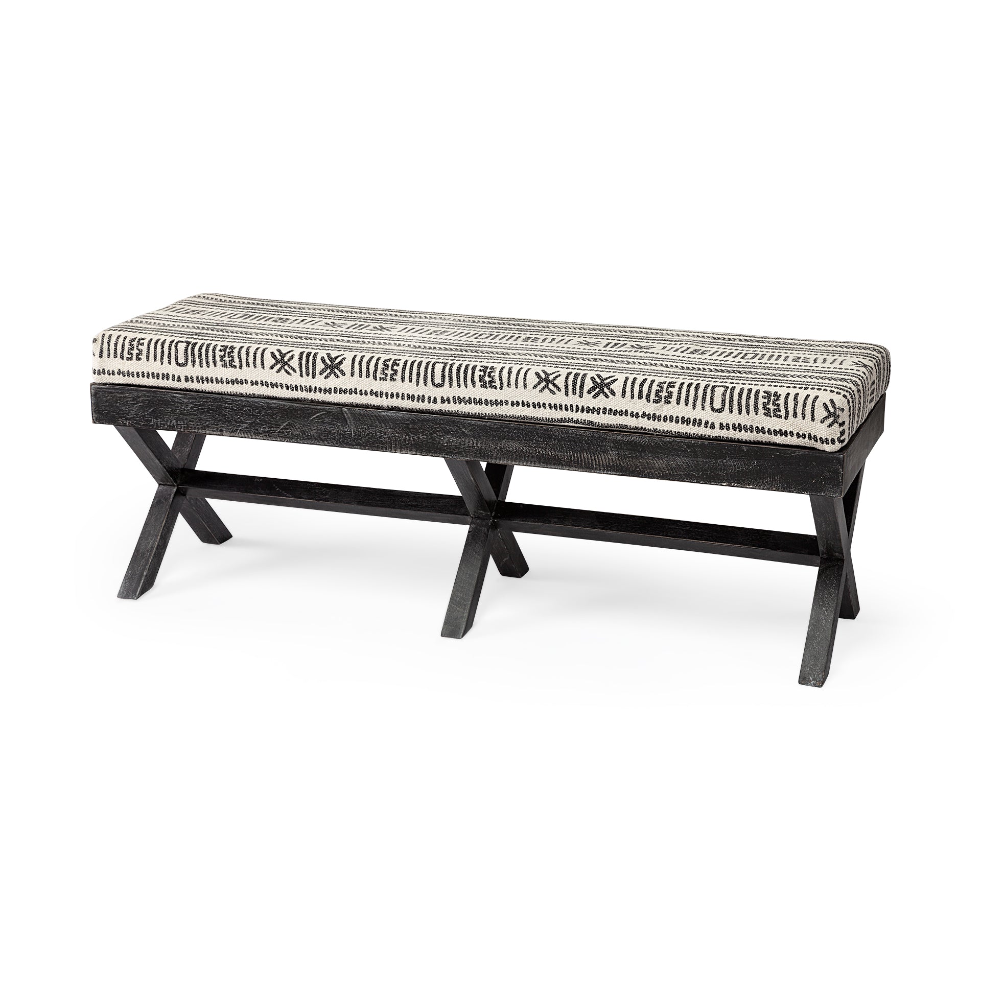 Solis Black & Cream Accent Bench