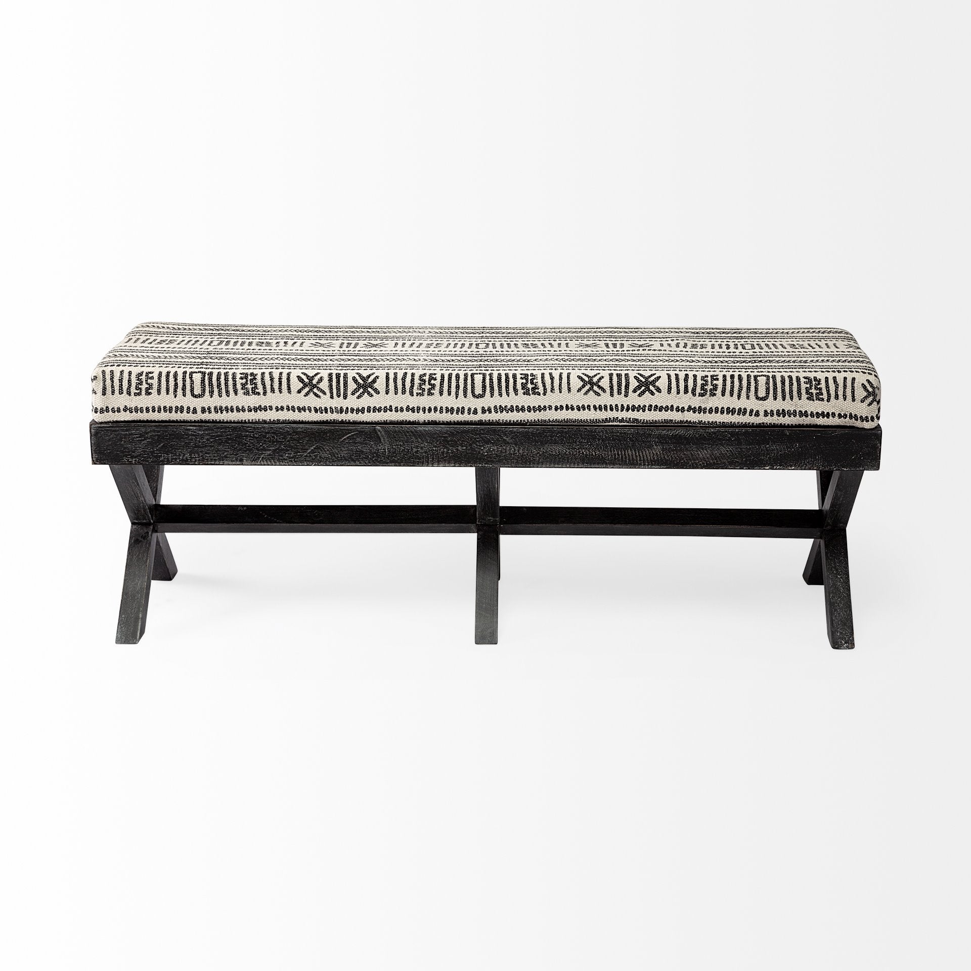 Solis Black & Cream Accent Bench