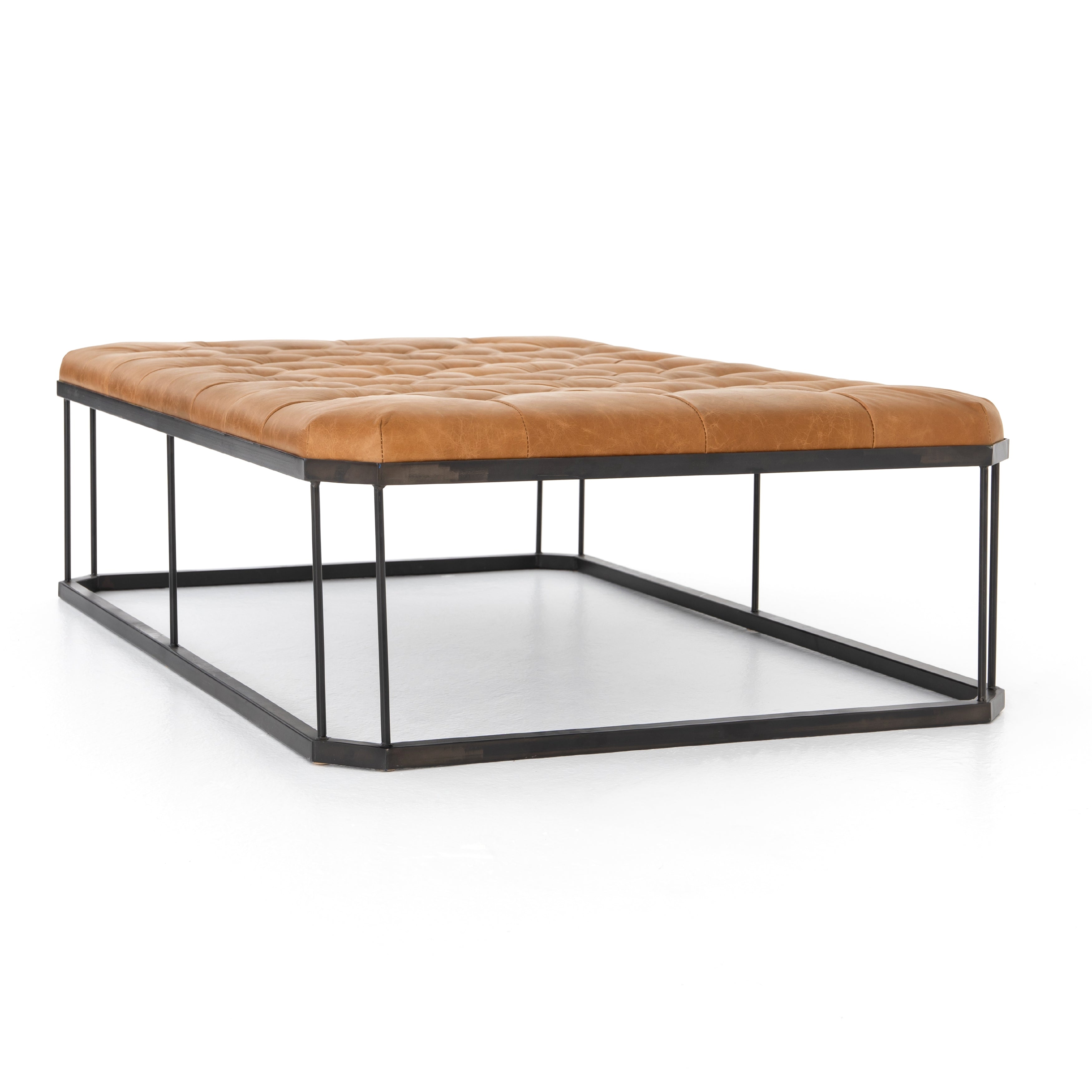 Gibson Leather Ottoman