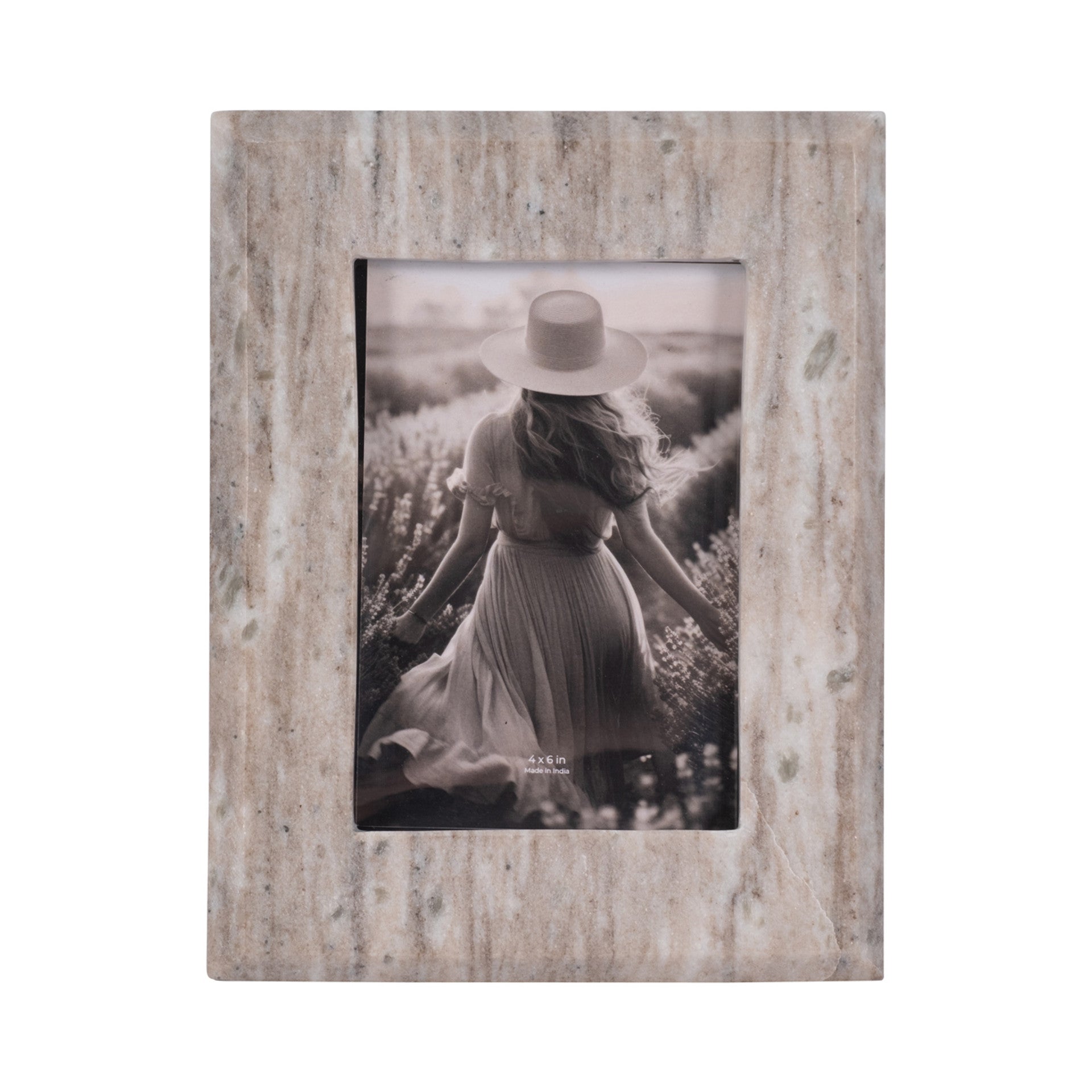 Curved Marble Photo Frame, Mocha*