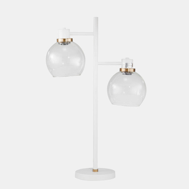 Matte White 2-Light Table Lamp*