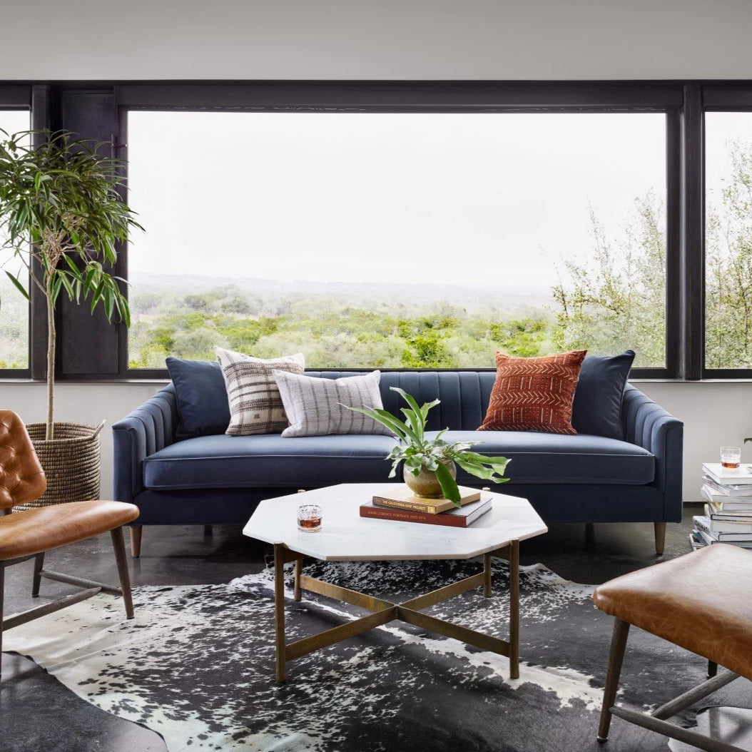 White Marble / Raw Brass